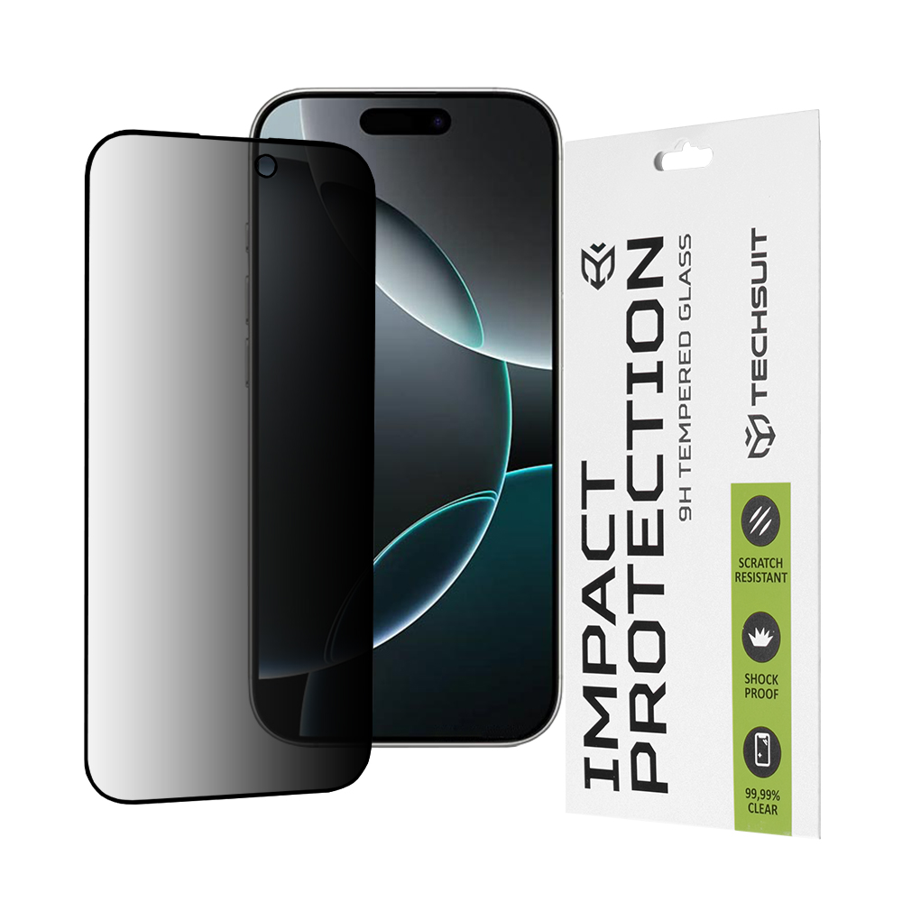 Techsuit 111D Privacy Full Glue ochranné sklo na iPhone 16 Pro – čierne KF2338304