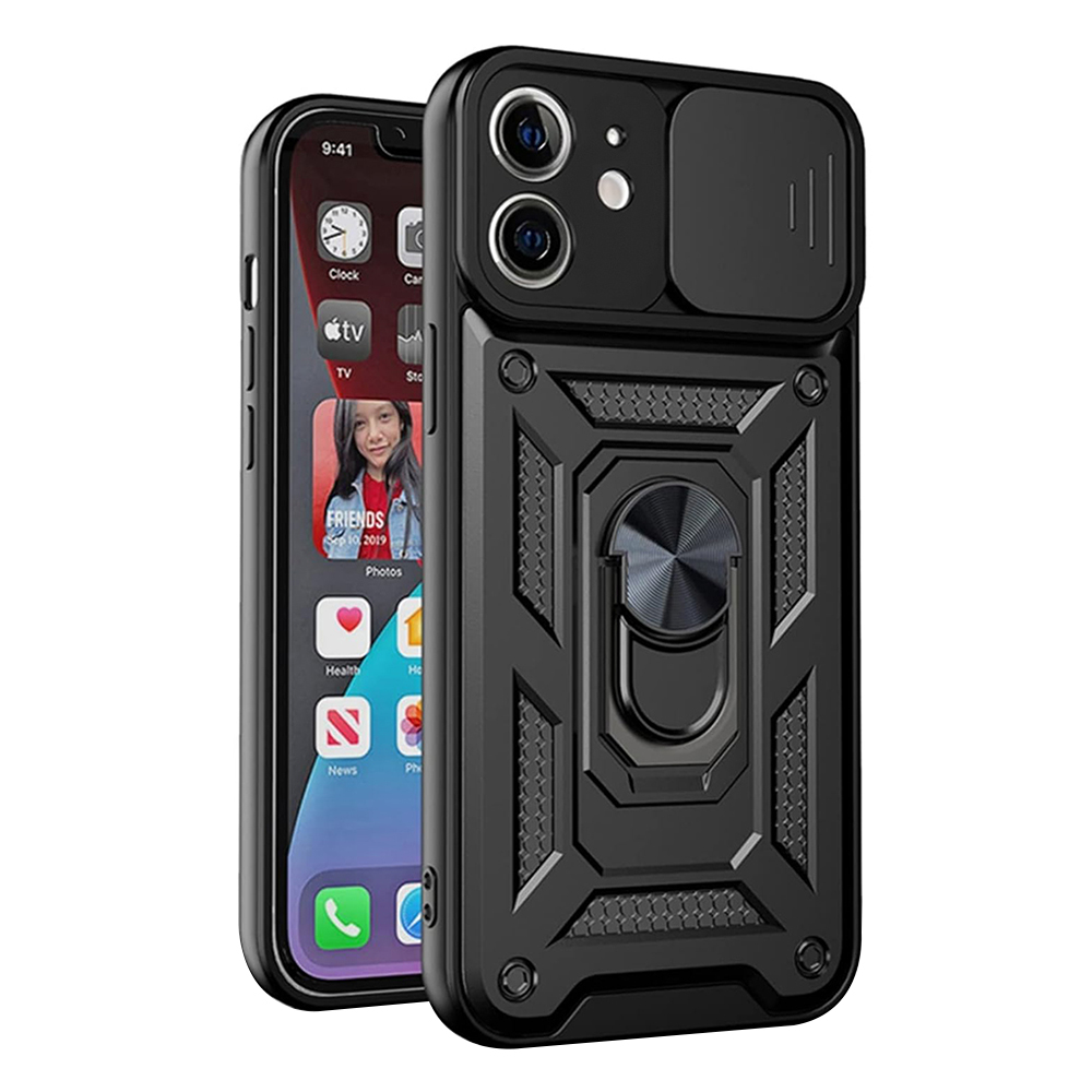 Techsuit CamShield Series kryt na iPhone 12 mini – čierny KF2344941