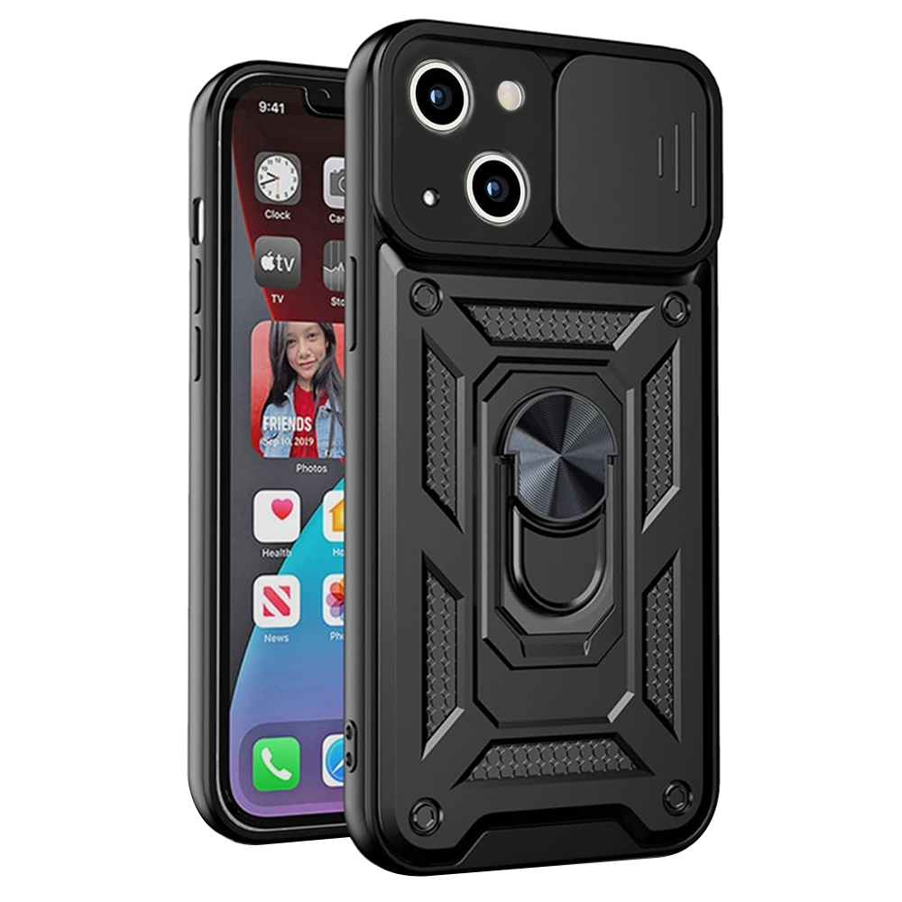 Techsuit CamShield Series kryt na iPhone 13 mini – čierny KF2344942