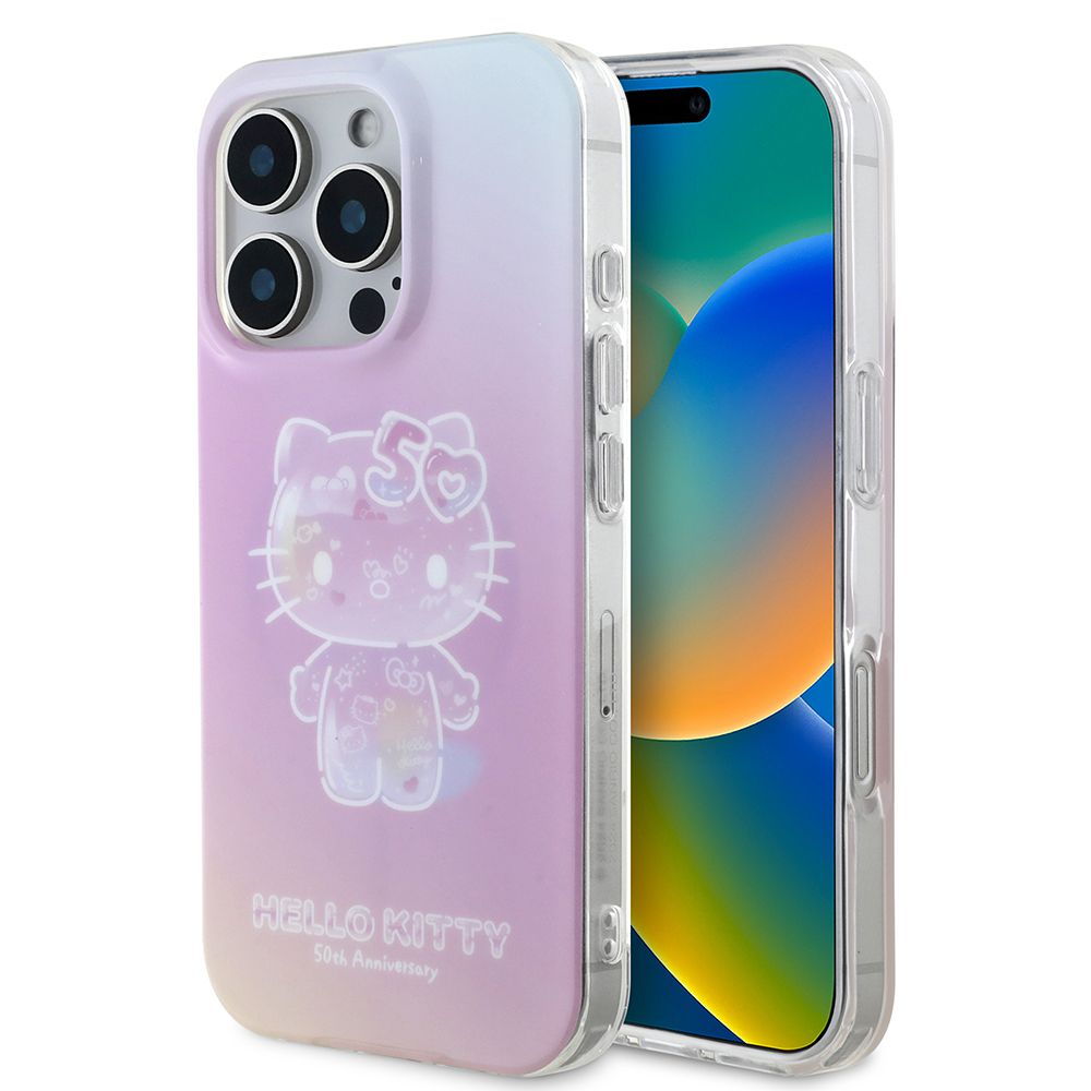 Hello Kitty Hardcase IML 50TH Anniversary MagSafe kryt na iPhone 16 Pro – ružový KF2345648