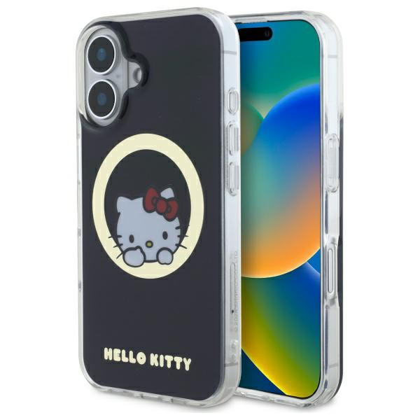 Hello Kitty Hardcase IML Sweet Kitty MagSafe kryt na iPhone 16 – čierny KF2345667