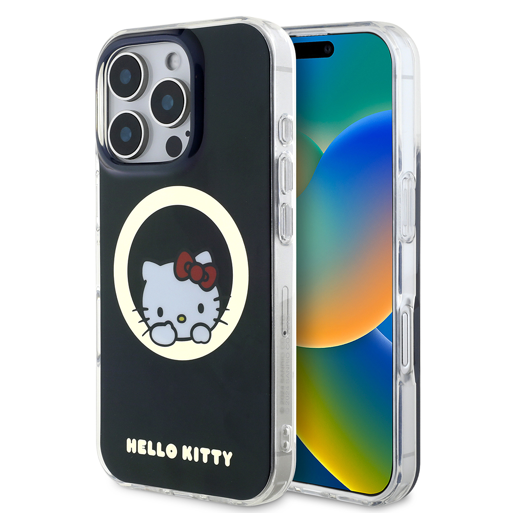 Hello Kitty Hardcase IML Sweet Kitty MagSafe kryt na iPhone 16 Pro – čierny KF2345668