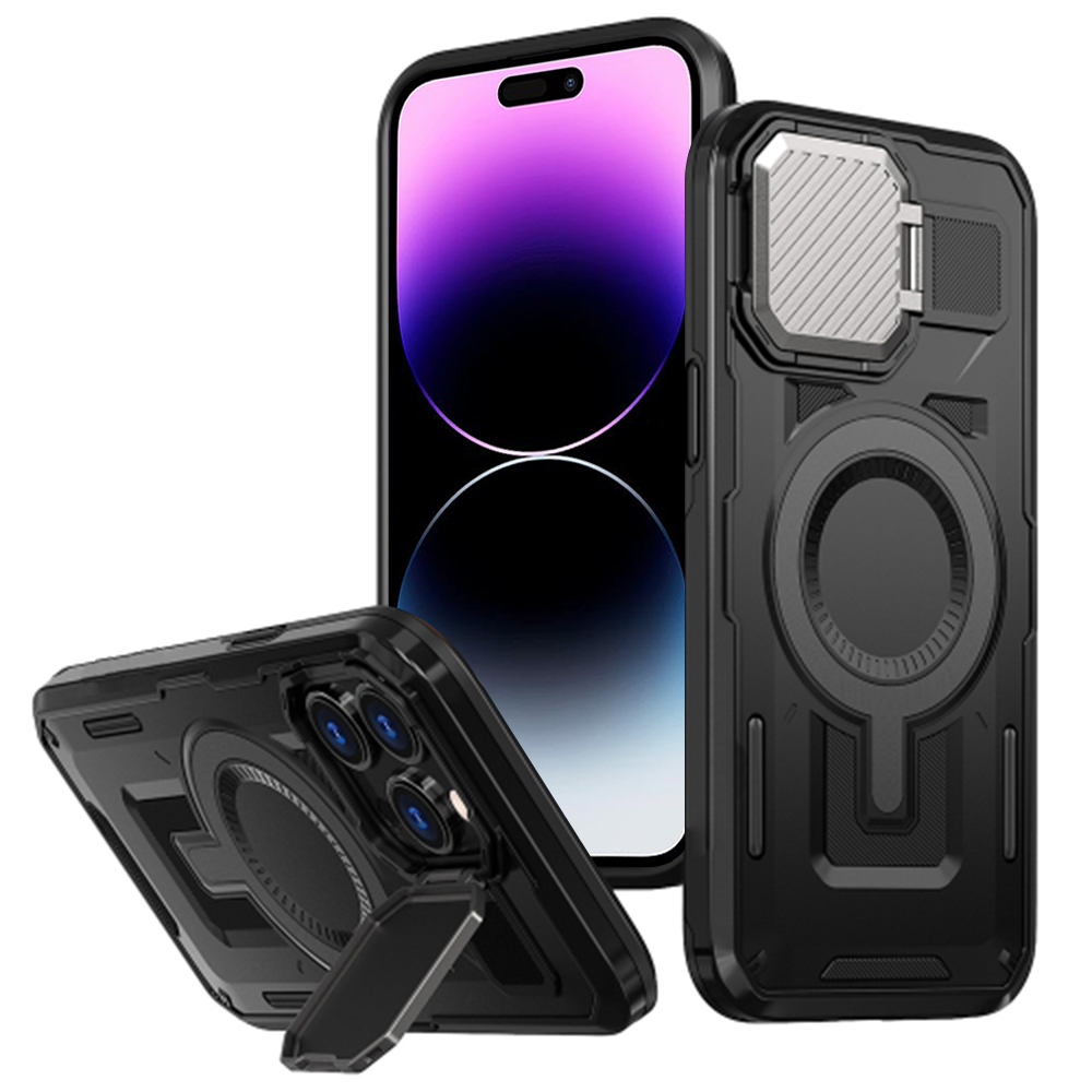 Techsuit CamVault MagSafe kryt na iPhone 14 Pro Max – čierny KF2346522