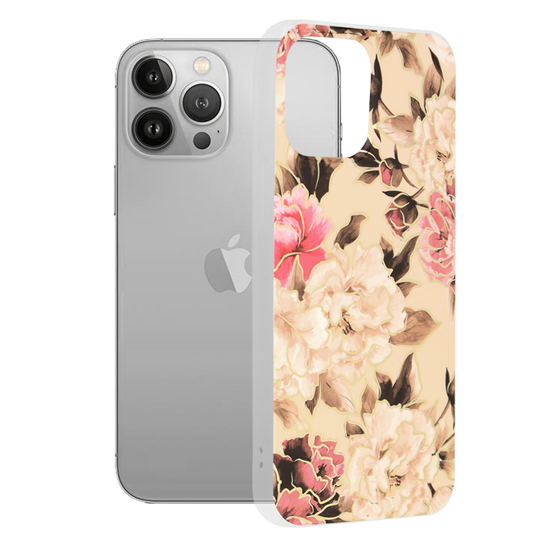 Techsuit Marble Series kryt na iPhone 13 Pro Max – Mary Berry nude KF238794