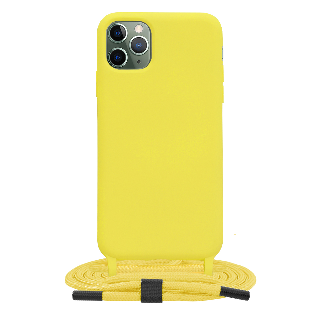 Techsuit Crossbody Lanyard puzdro na iPhone 11 Pro Max – žltý KF2312973