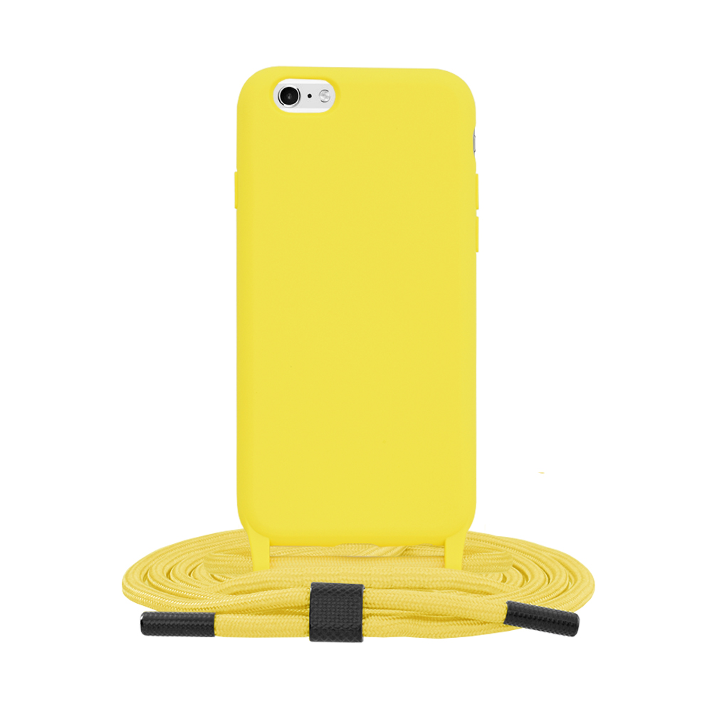 Techsuit Crossbody Lanyard puzdro na iPhone 6 / iPhone 6S – žltý KF2312974