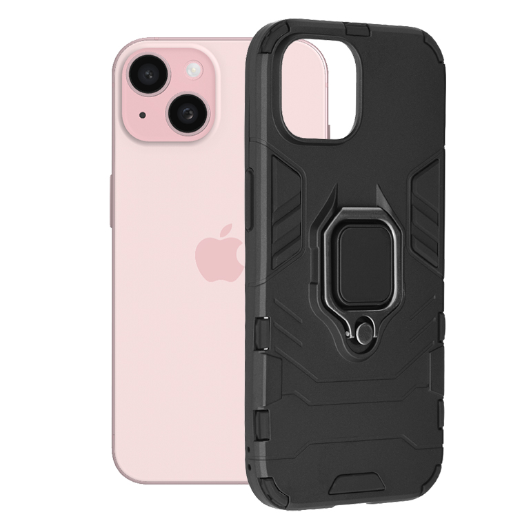 Techsuit Silicone Shield kryt na iPhone 15 – čierny KF2314034