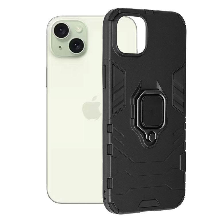 Techsuit Silicone Shield kryt na iPhone 15 Plus – čierny KF2314036