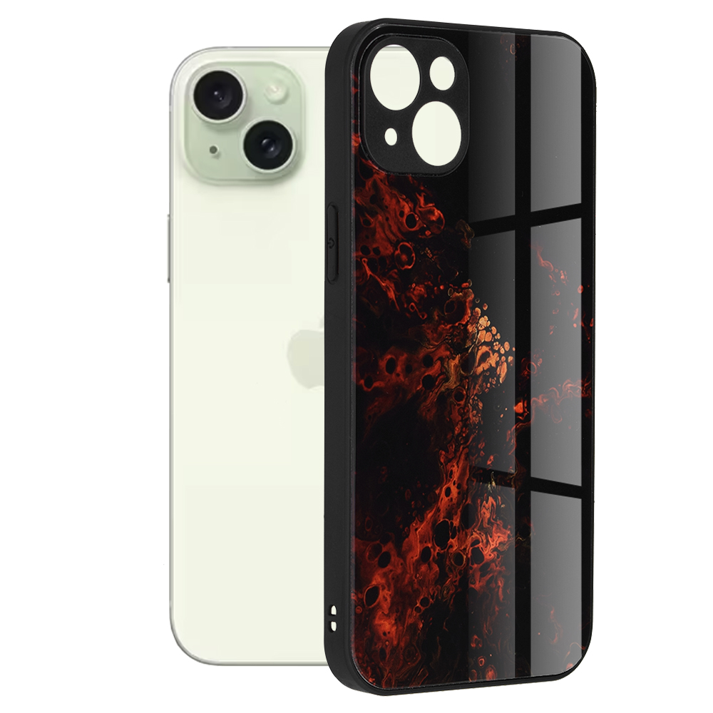 Techsuit Glaze Series kryt na iPhone 15 Plus – červená hmlovina KF2314052