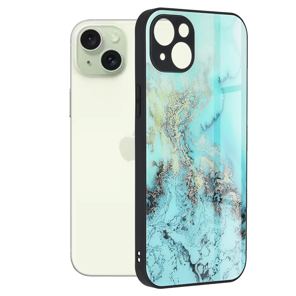 Techsuit Glaze Series kryt na iPhone 15 Plus – modrý oceán KF2314054