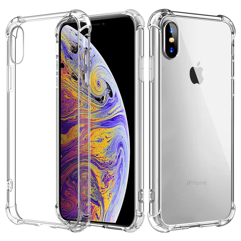 Techsuit Shockproof Clear Silicone kryt na iPhone X / iPhone XS – číry KF2317975