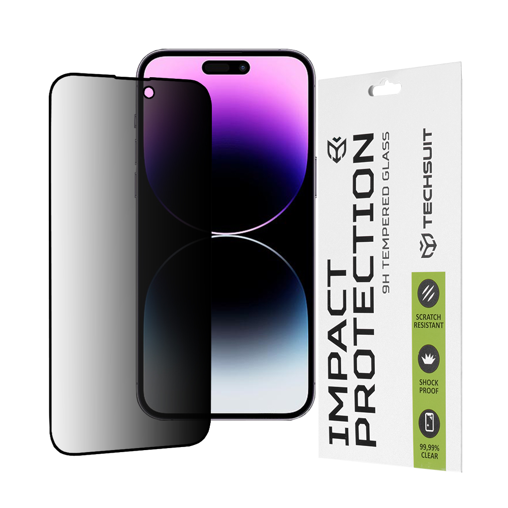 Techsuit 111D Privacy Full Glue ochranné sklo na iPhone 14 Pro Max – čierne KF2323455