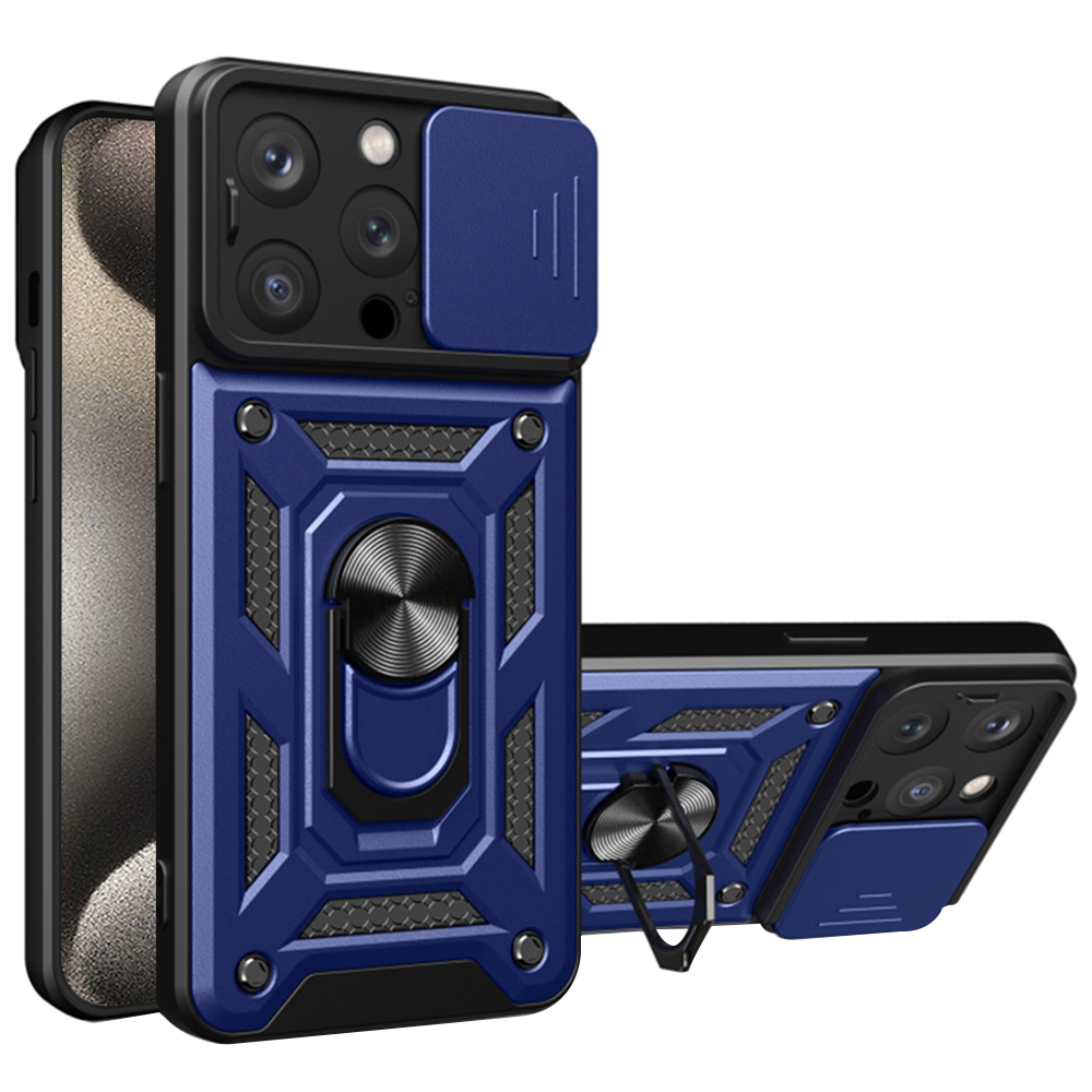 Techsuit CamShield Series kryt na iPhone 15 Pro – modrý KF2325327