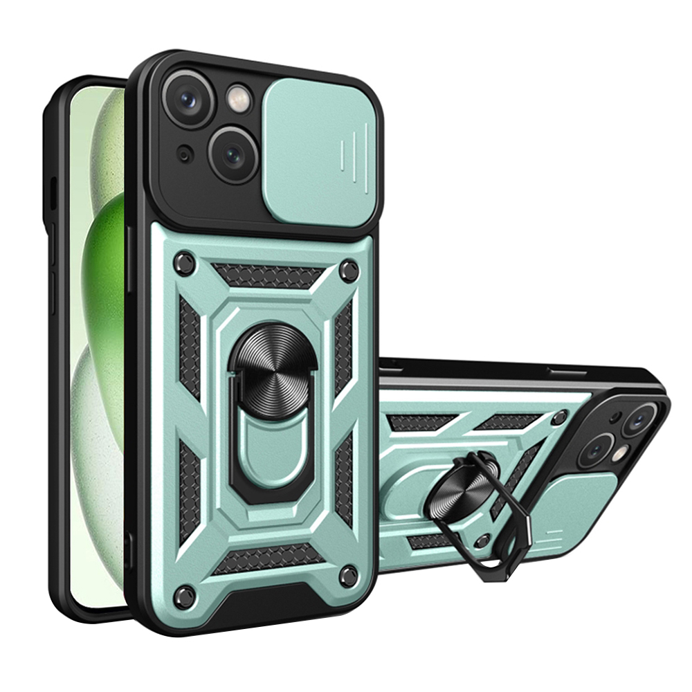 Techsuit CamShield Series kryt na iPhone 15 Plus – zelený KF2327482