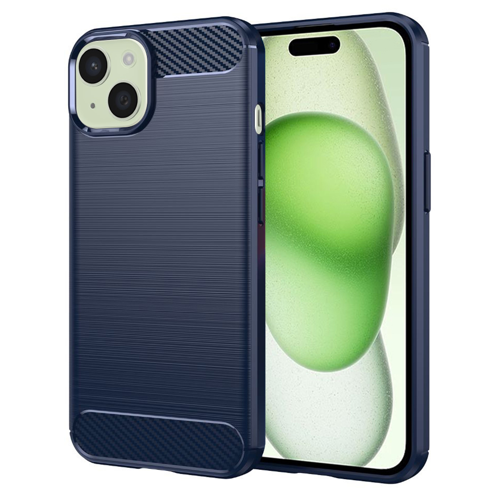 Techsuit Carbon Silicone kryt na iPhone 15 Plus – modrý KF2327984