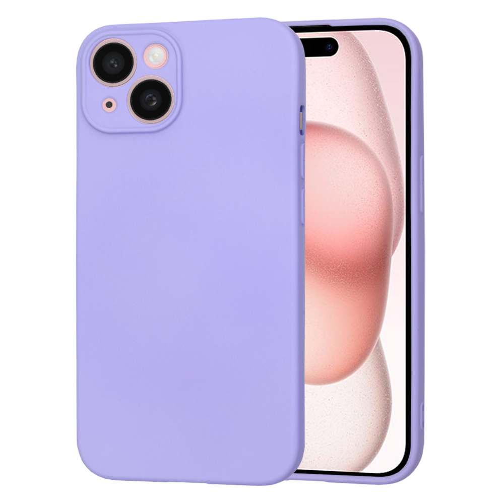 Techsuit SoftFlex kryt na iPhone 15 – svetlo fialový KF2329411