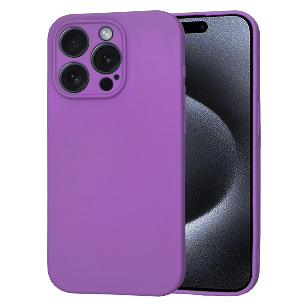 Techsuit SoftFlex kryt na iPhone 15 Pro – fialový KF2329420