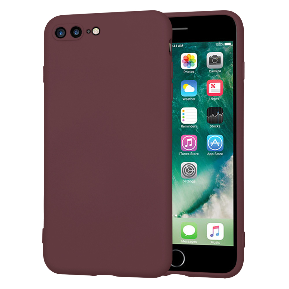 Techsuit SoftFlex kryt na iPhone 7 Plus / iPhone 8 Plus – slivkovo červený KF2330264