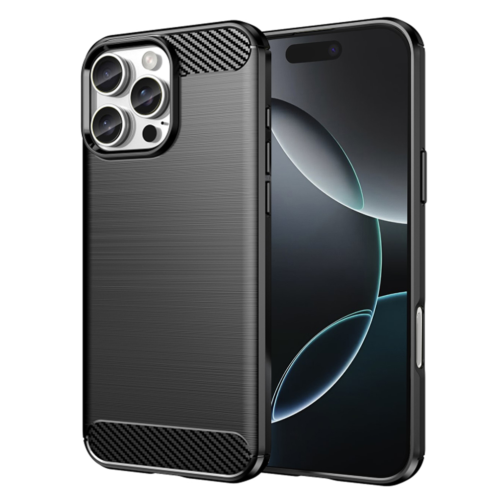 Techsuit Carbon Silicone kryt na iPhone 16 Pro – čierny KF2330527