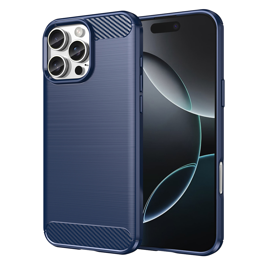 Techsuit Carbon Silicone kryt na iPhone 16 Pro – modrý KF2330528