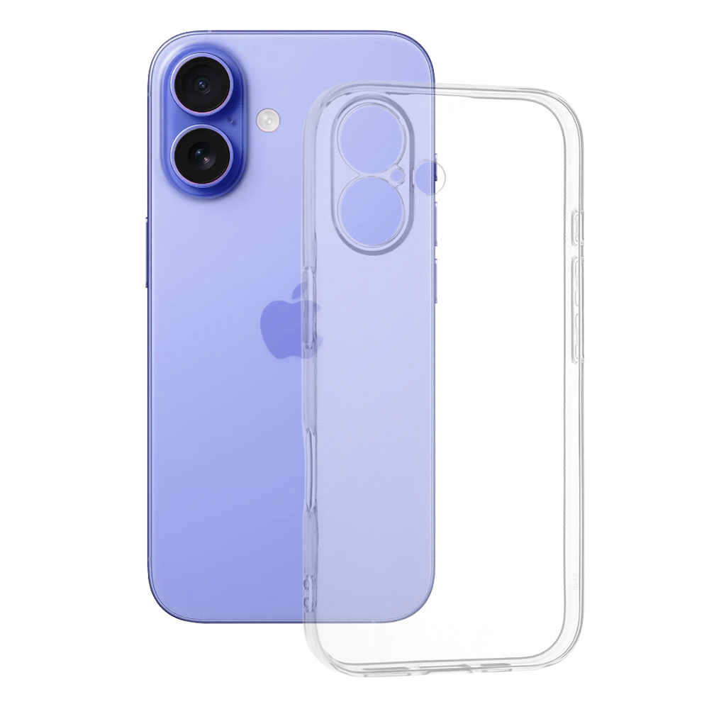 Techsuit Clear Silicone kryt na iPhone 16 – priehľadný KF2330531