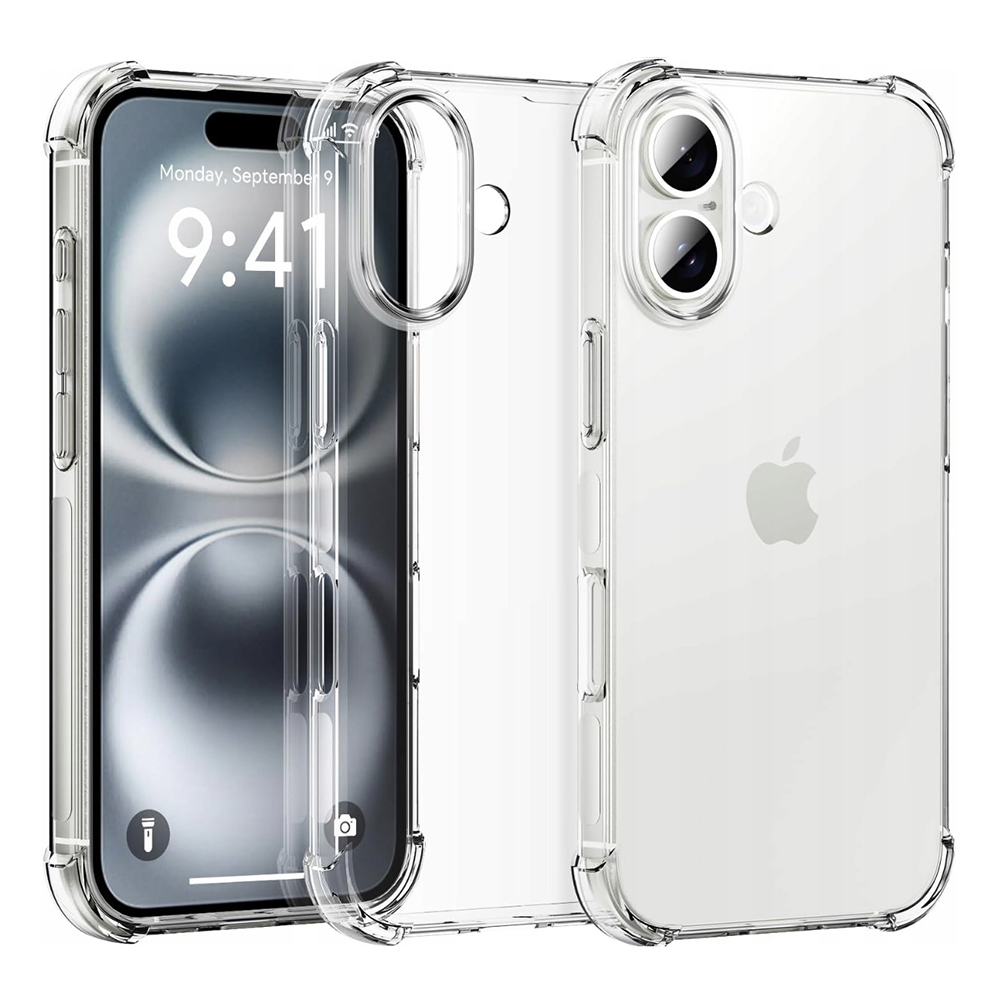 Techsuit Shockproof Clear Silicone (Big Lens Hole) kryt na iPhone 16 – číry KF2330539