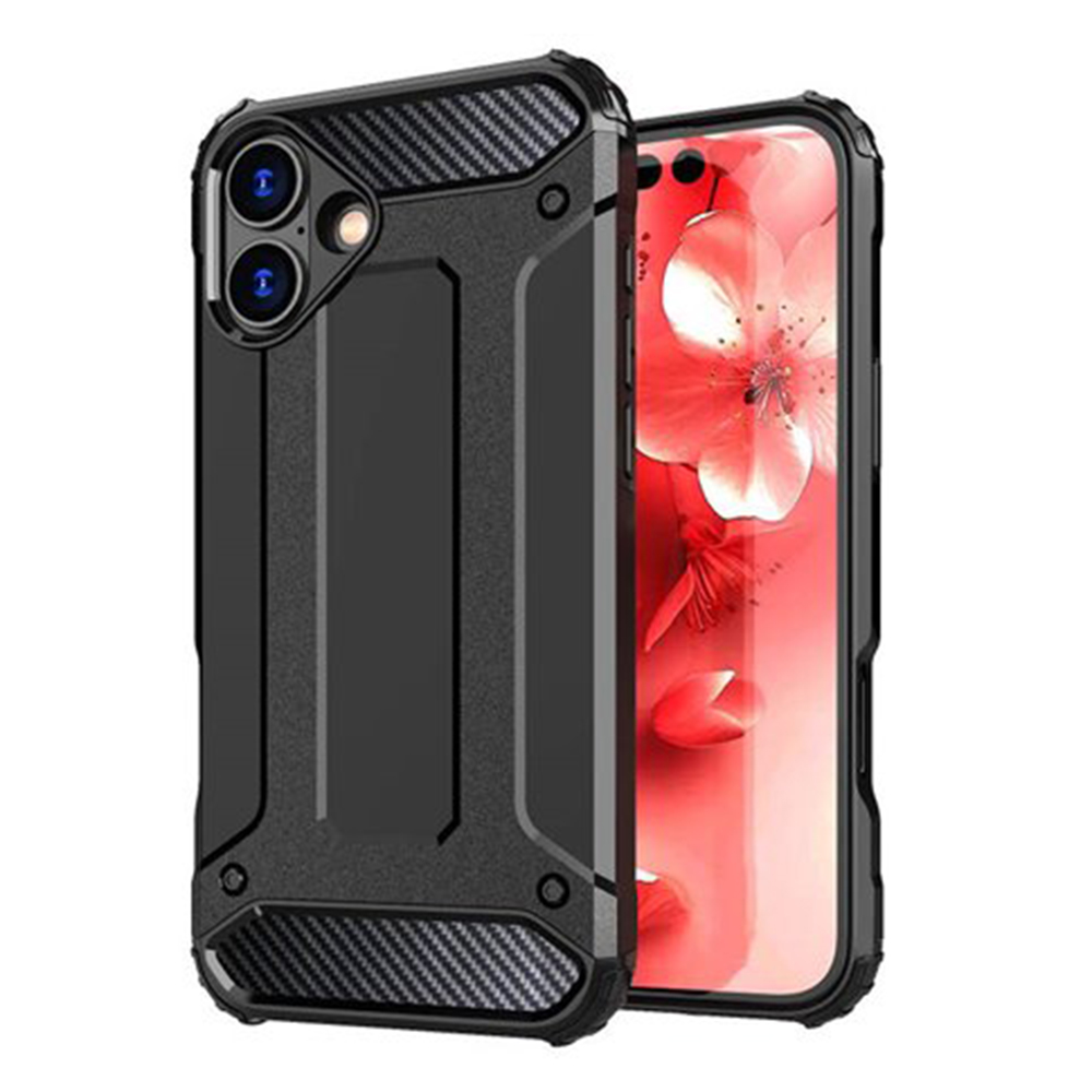 Techsuit Hybrid Armor kryt na iPhone 16 – čierny KF2335067