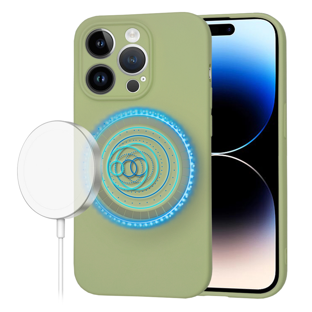 Techsuit SoftFlex MagSafe kryt na iPhone 14 Pro – matcha zelený KF2336700
