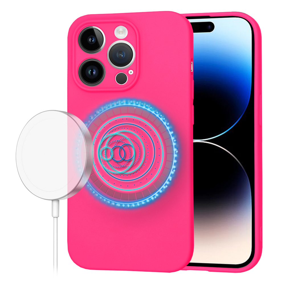 Techsuit SoftFlex MagSafe kryt na iPhone 14 Pro – sýto ružový KF2336703