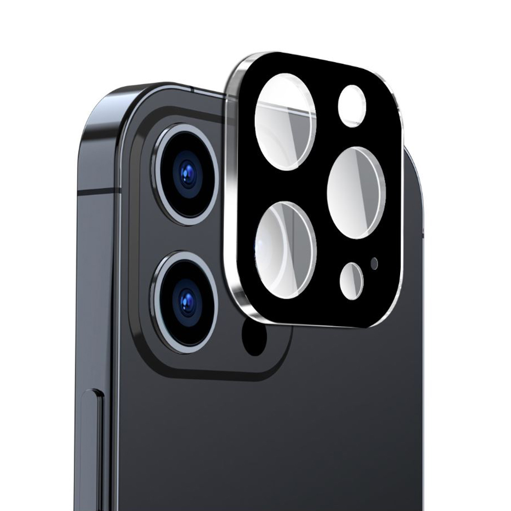 Techsuit Full Camera Glass ochranné sklo na iPhone 16 Pro / iPhone 16 Pro Max – čierne KF2338141