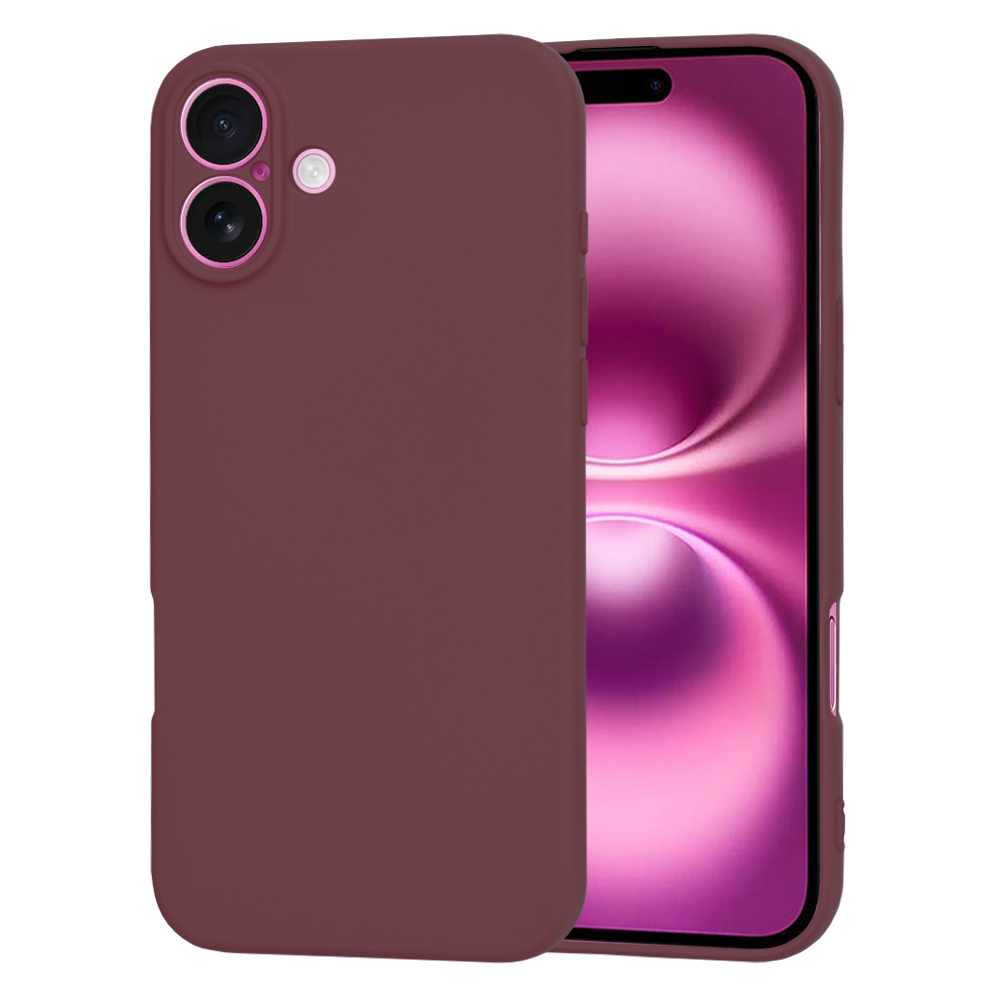 Techsuit SoftFlex kryt na iPhone 16 Plus – slivkovo červený KF2338237