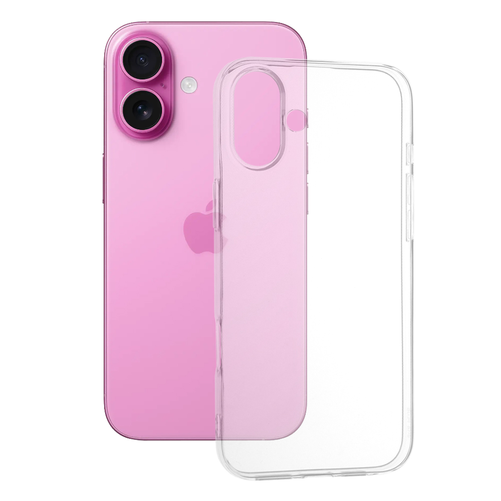 Techsuit Clear Silicone (Big Lens Hole) kryt na iPhone 16 Plus – priehľadný KF2344883