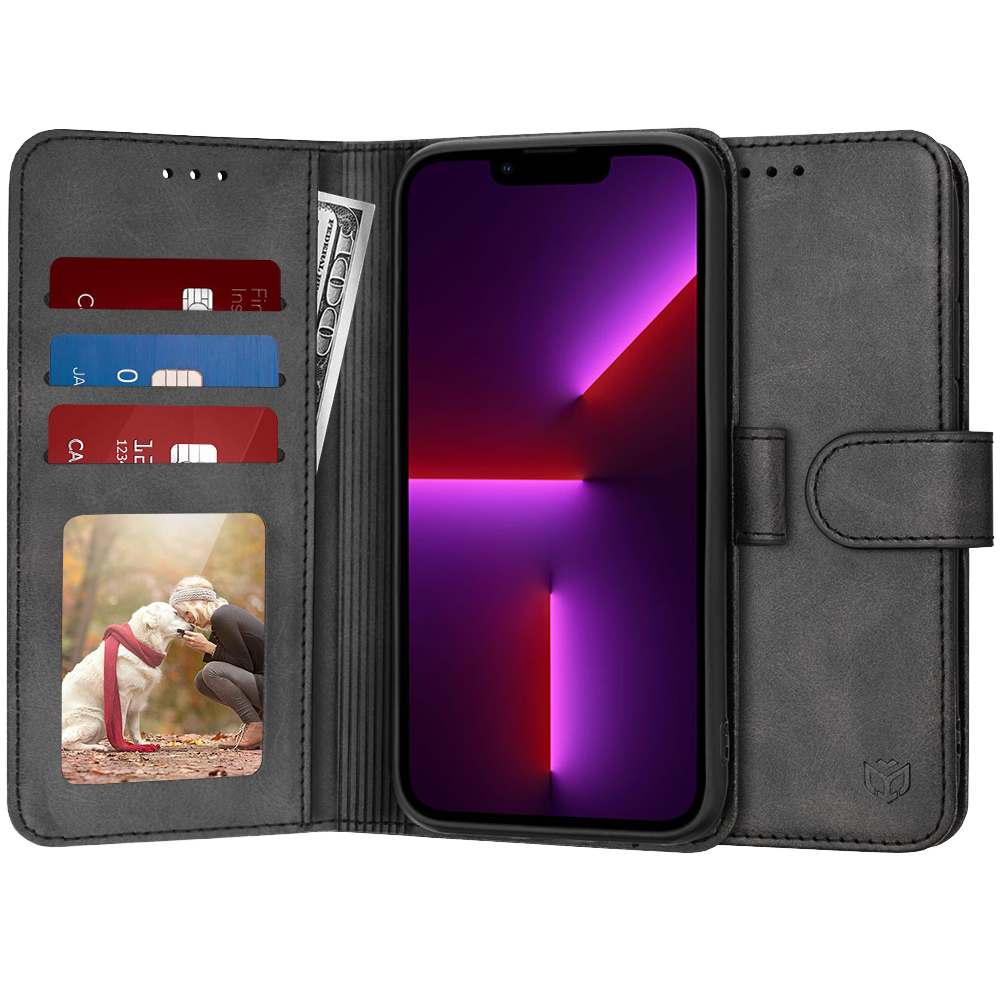 Techsuit Diary Book puzdro na iPhone 13 Pro – čierny KF2321167