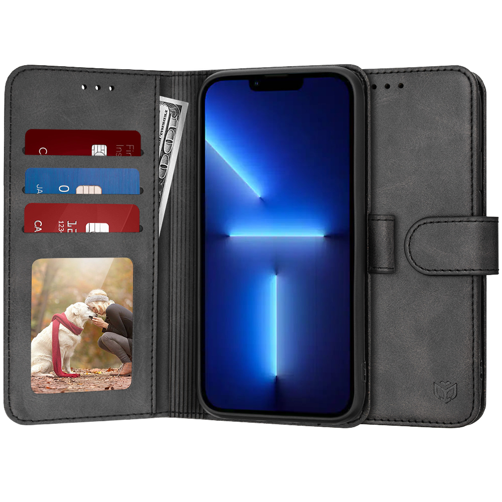 Techsuit Diary Book puzdro na iPhone 13 Pro Max – čierny KF2321168