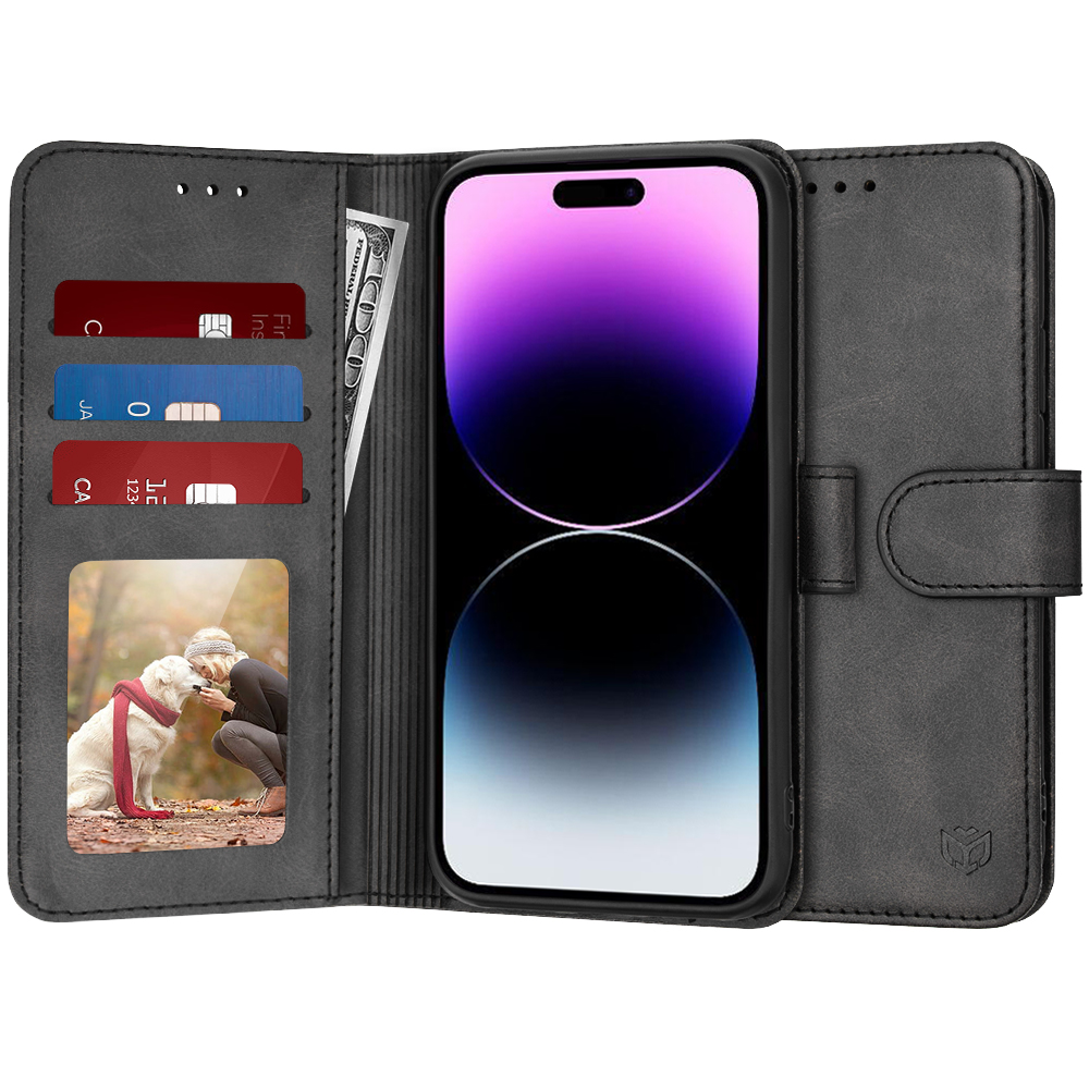 Techsuit Diary Book puzdro na iPhone 14 Pro Max – čierny KF2321173