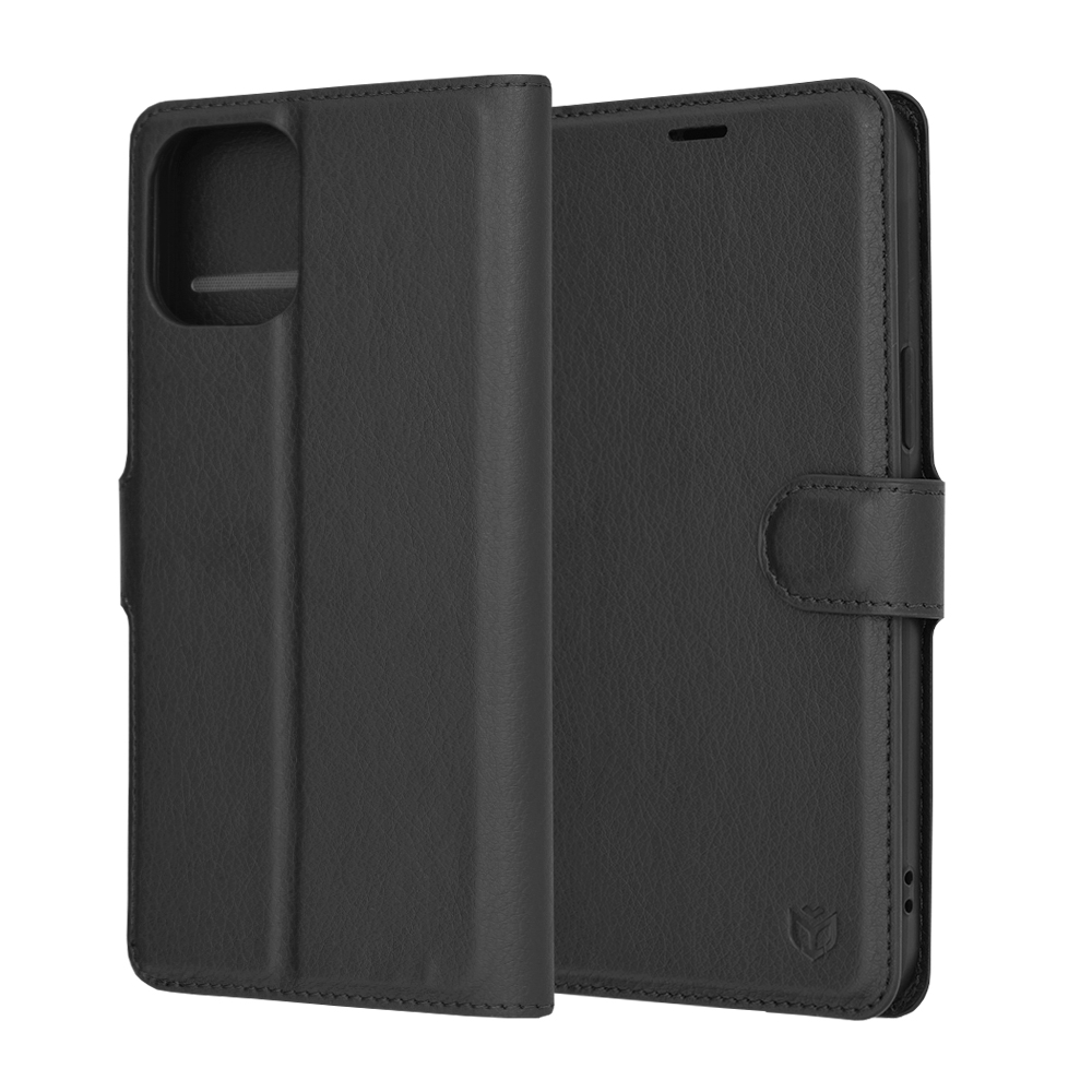 Techsuit Leather Folio puzdro na iPhone 12 Pro Max – čierny KF2323479