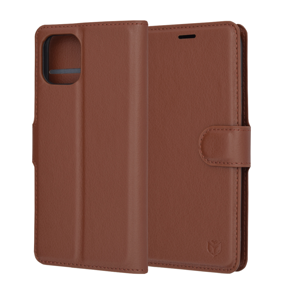 Techsuit Leather Folio puzdro na iPhone 11 Pro – hnedý KF2323484