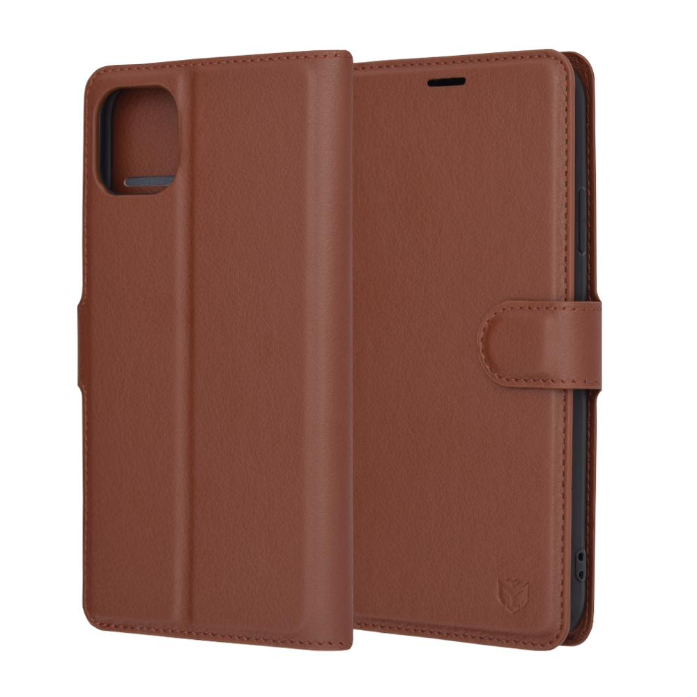 Techsuit Leather Folio puzdro na iPhone 11 Pro Max – hnedý KF2323486