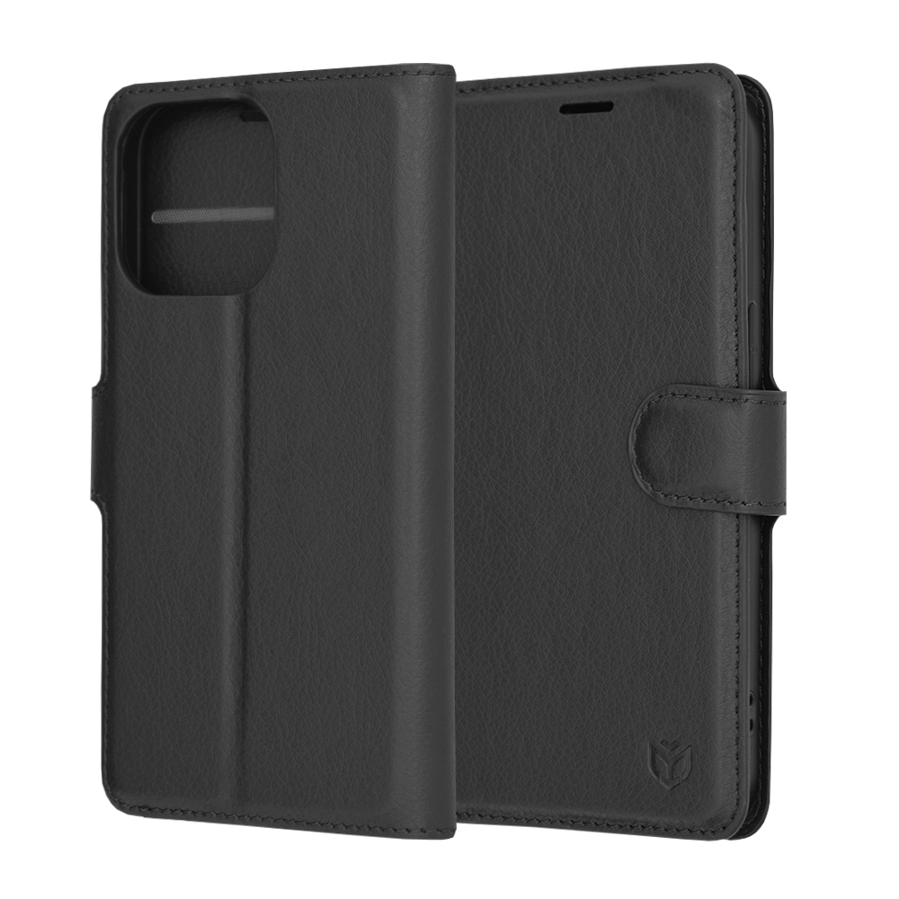Techsuit Leather Folio puzdro na iPhone 13 Pro – čierny KF2323493