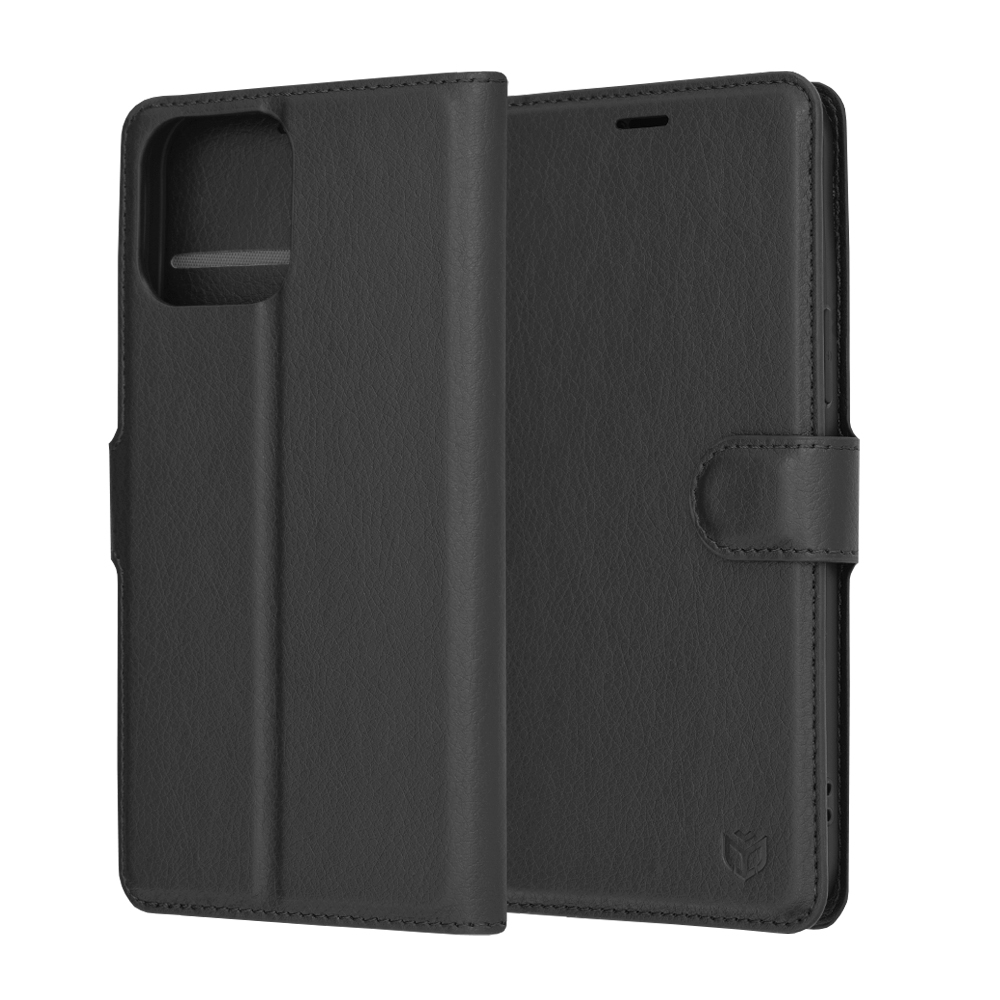 Techsuit Leather Folio puzdro na iPhone 13 Pro Max – čierny KF2323495
