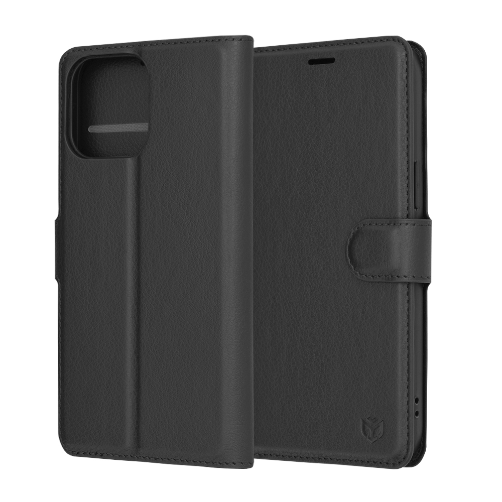 Techsuit Leather Folio puzdro na iPhone 14 Pro Max – čierny KF2323503