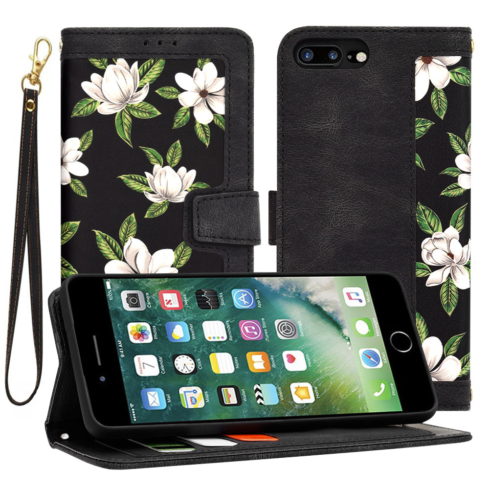 Techsuit FlipCraft puzdro na iPhone 7 Plus / iPhone 8 Plus – Kvety úsvitu KF2328474