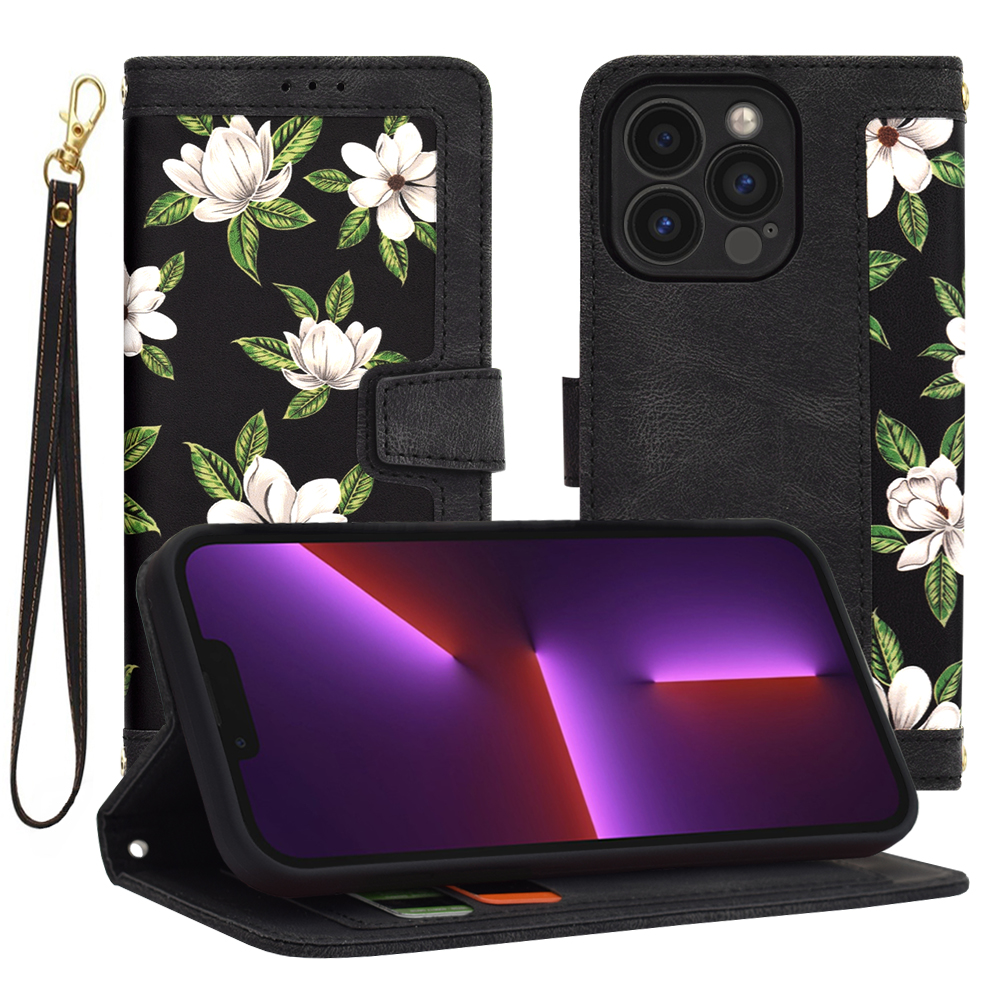 Techsuit FlipCraft puzdro na iPhone 13 Pro – Kvety úsvitu KF2328482