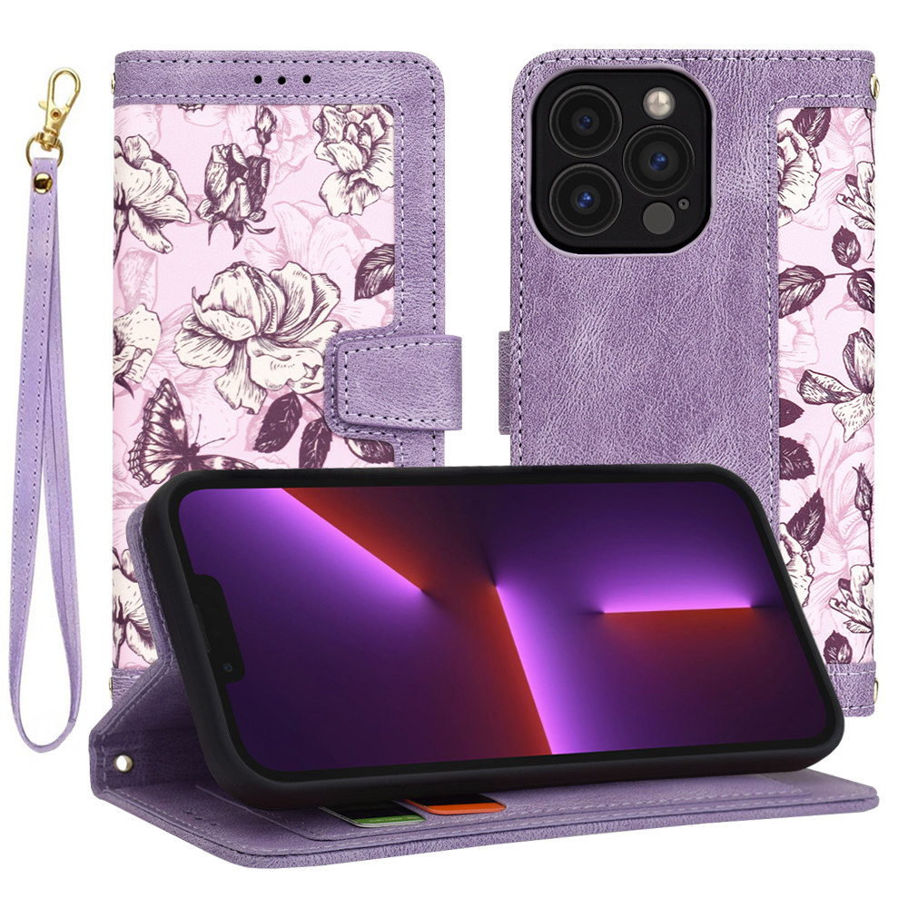 Techsuit FlipCraft puzdro na iPhone 13 Pro – tajomná fialová KF2328485