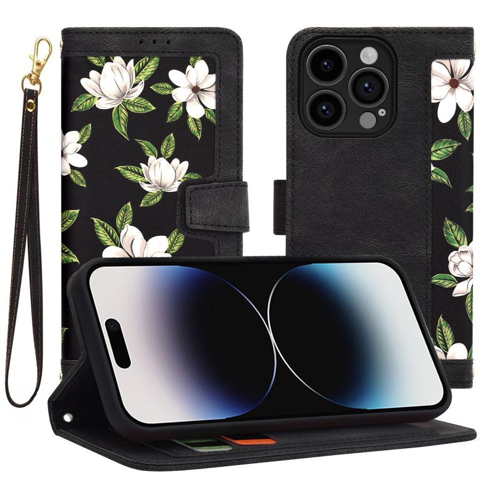 Techsuit FlipCraft puzdro na iPhone 14 Pro – Kvety úsvitu KF2328494