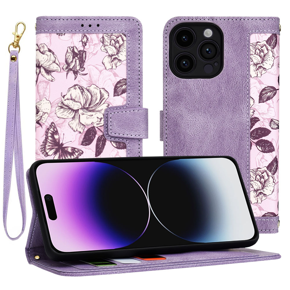 Techsuit FlipCraft puzdro na iPhone 14 Pro Max – tajomná fialová KF2328501