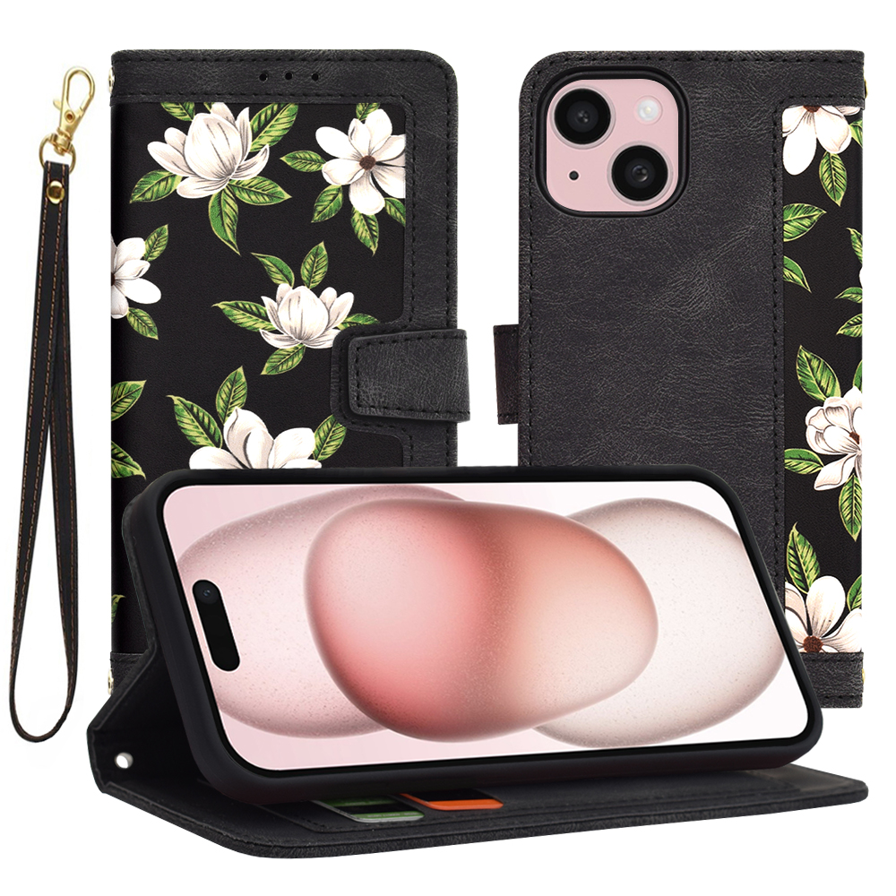 Techsuit FlipCraft puzdro na iPhone 15 – Kvety úsvitu KF2328562
