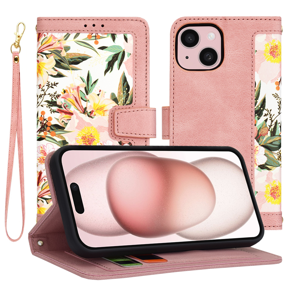 Techsuit FlipCraft puzdro na iPhone 15 – nežná ružová KF2328563