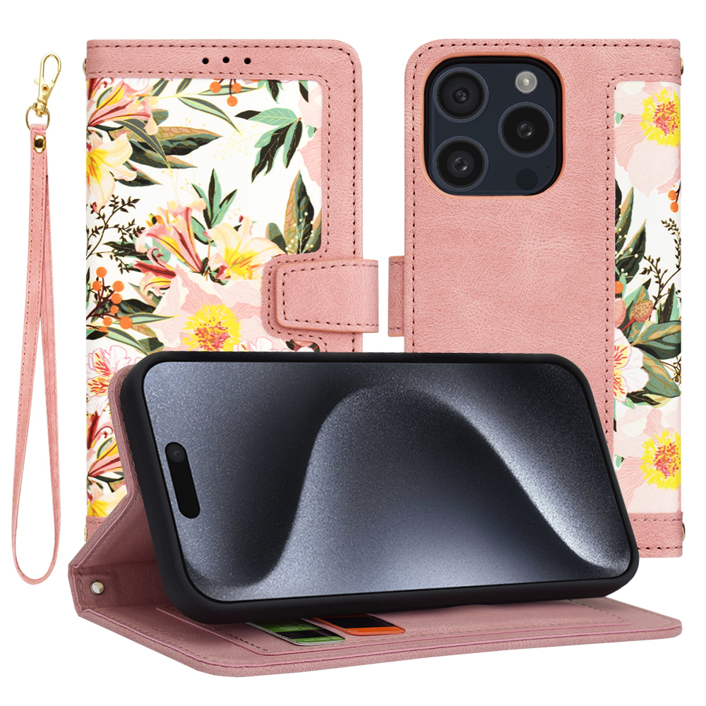 Techsuit FlipCraft puzdro na iPhone 15 Pro – nežná ružová KF2328567