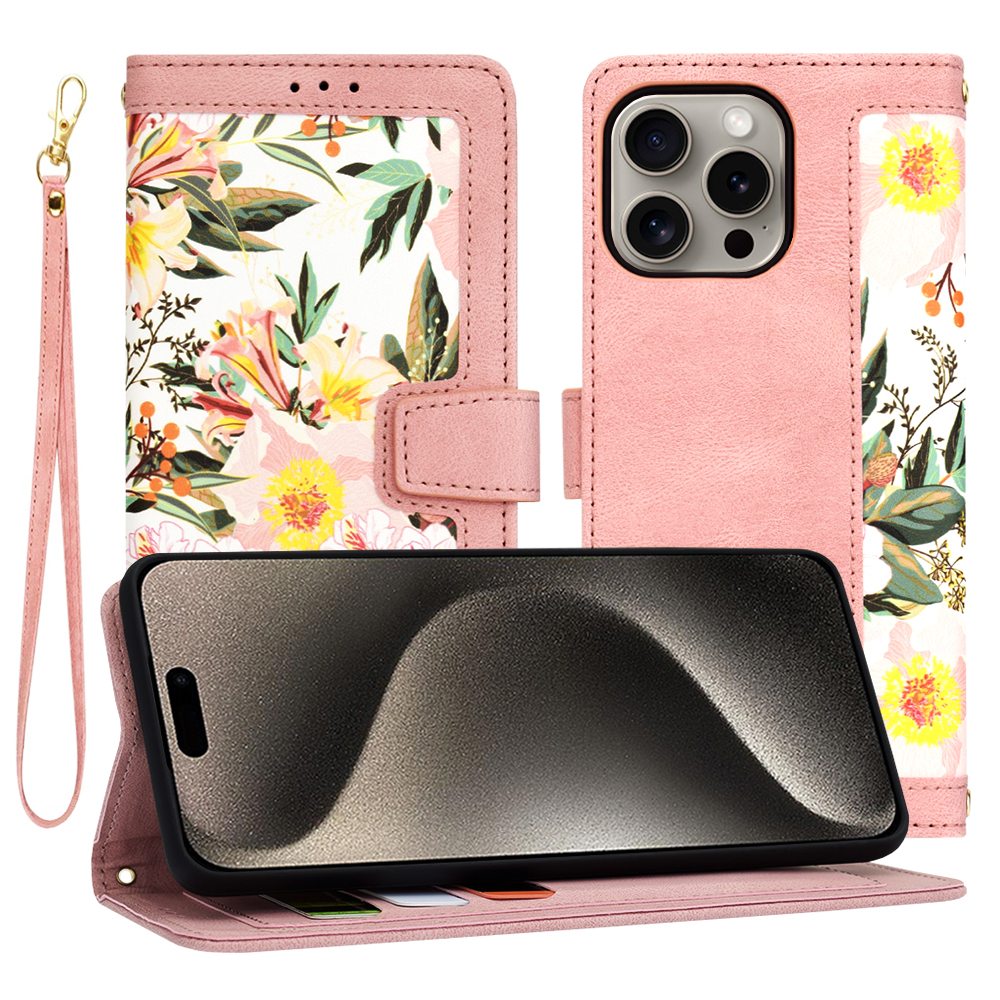 Techsuit FlipCraft puzdro na iPhone 15 Pro Max – nežná ružová KF2328575